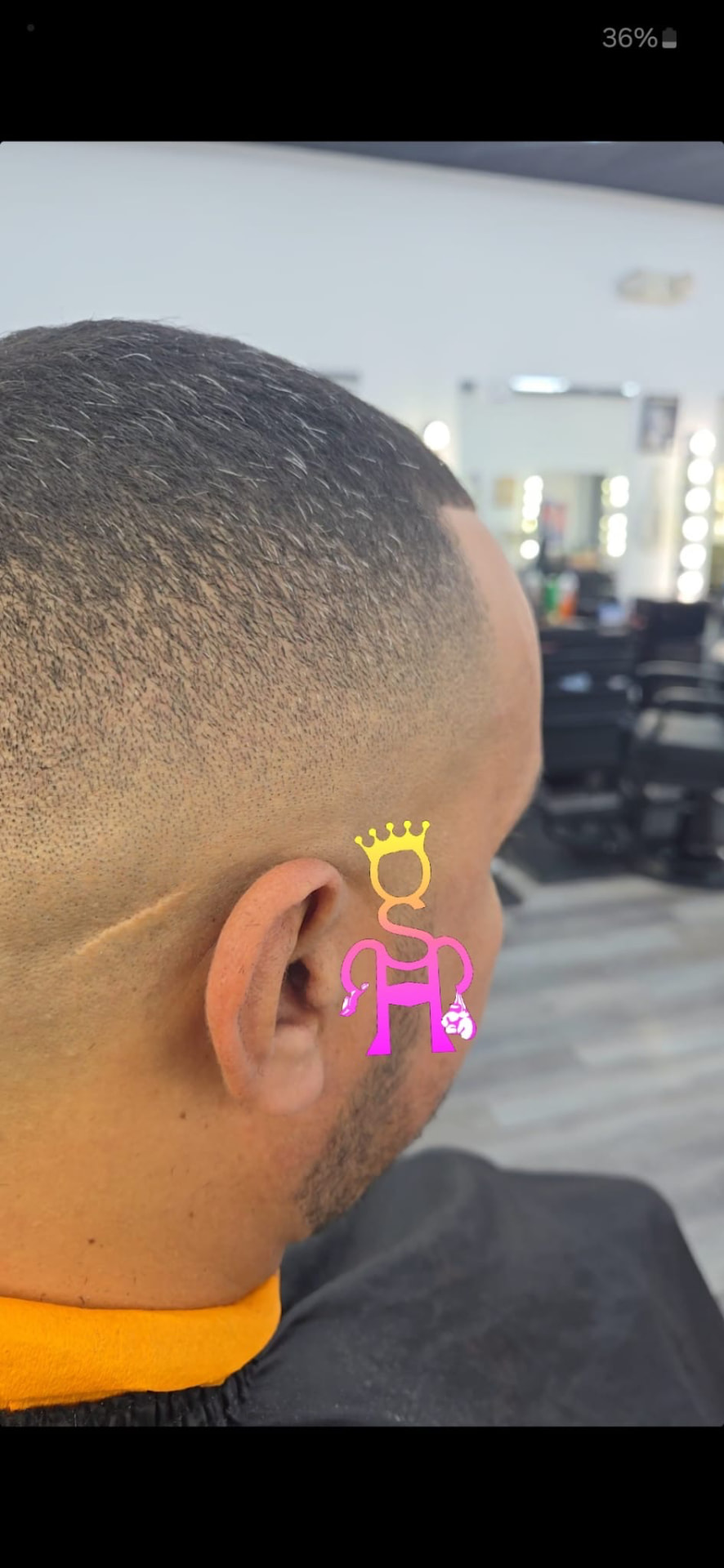 High skin fade with razor lineup